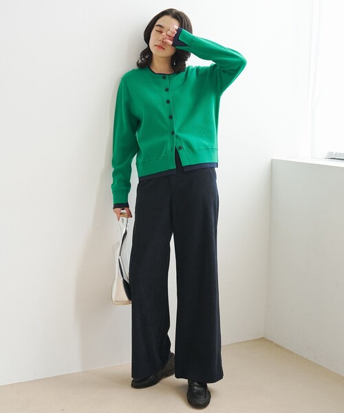 UNFILO(アンフィーロ)の「ストレッチコーデュロイ ワイドパンツ(その他パンツ・レディース・ベージュ系/ネイビー系/グレー系・X-LARGE)」の12枚目の写真