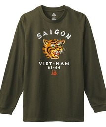 Ol' Basics(オール・ベーシックス) 長袖Tシャツ メンズ 虎 タイガー SAIGON ロゴ プリント Tシャツ 長袖 ロンT ロングTシャツ カットソー トップス アメカジ レディース ユニセックス