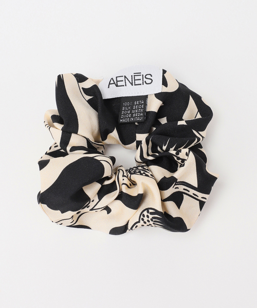 journal standard L'essage(ジャーナルスタンダードレサージュ)の「《追加》AENEIS/エネス Mur Floral Silk Scrunchie シュシュ(その他ヘアアクセサリー・レディース・ブラック・FREE)」の4枚目の写真