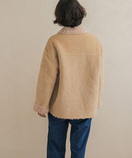 URBAN RESEARCH DOORS（アーバンリサーチドアーズ）の「『別注』ONURUN×DOORS　リバーシブルフェイクスウェードジャケット（その他アウター・レディース・ベージュ/ライトブラウン・ONE）」の12枚目の写真