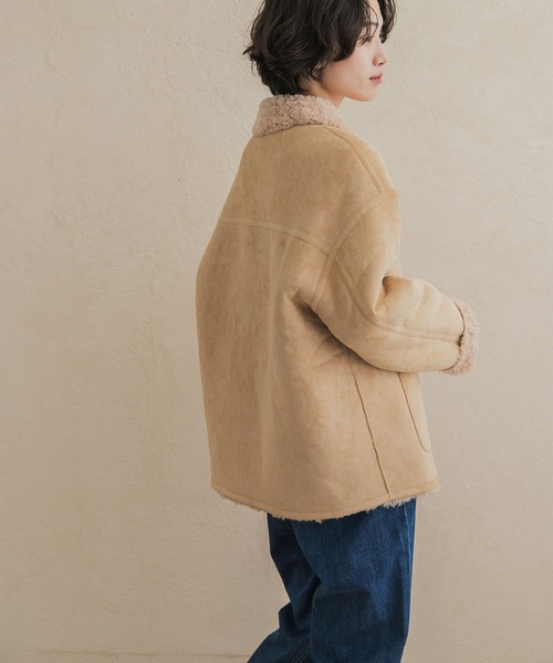 URBAN RESEARCH DOORS（アーバンリサーチドアーズ）の「『別注』ONURUN×DOORS　リバーシブルフェイクスウェードジャケット（その他アウター・レディース・ベージュ/ライトブラウン・ONE）」の11枚目の写真
