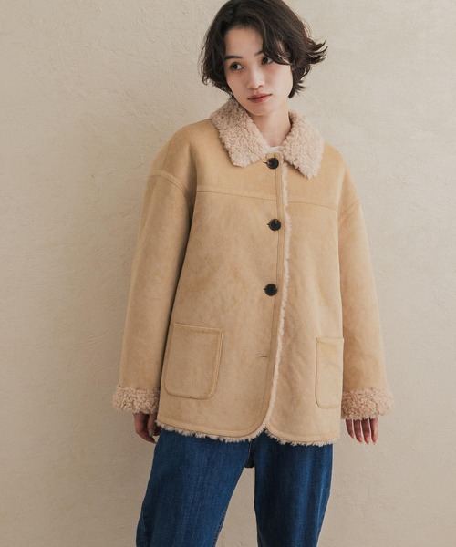 URBAN RESEARCH DOORS（アーバンリサーチドアーズ）の「『別注』ONURUN×DOORS　リバーシブルフェイクスウェードジャケット（その他アウター・レディース・ベージュ/ライトブラウン・ONE）」の10枚目の写真