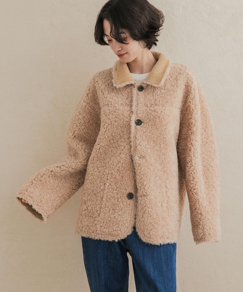 URBAN RESEARCH DOORS（アーバンリサーチドアーズ）の「『別注』ONURUN×DOORS　リバーシブルフェイクスウェードジャケット（その他アウター・レディース・ベージュ/ライトブラウン・ONE）」の8枚目の写真