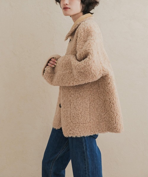URBAN RESEARCH DOORS（アーバンリサーチドアーズ）の「『別注』ONURUN×DOORS　リバーシブルフェイクスウェードジャケット（その他アウター・レディース・ベージュ/ライトブラウン・ONE）」の7枚目の写真