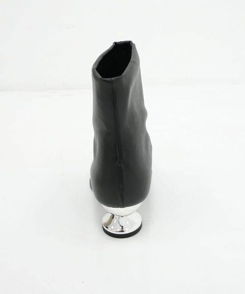 MANA（マナ）の「【MANA/マナ】 Heel Short Boots/メタルヒールショートブーツ（ブーツ・レディース・ブラック・40/39/38/37）」の7枚目の写真