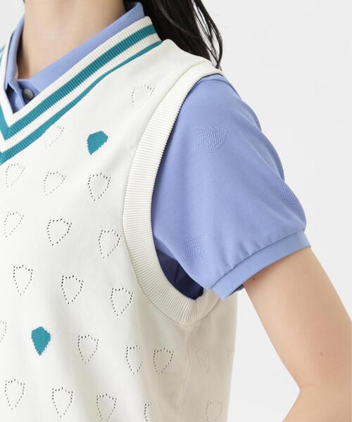 PEARLY GATES（パーリーゲイツ）の「【PEARLY GATES】リバーシブルVネックニットベスト ＜エンブレム総柄＞ (WOMENS)（ベスト・レディース・ホワイト系その他・LARGE/MEDIUM/SMALL）」の9枚目の写真