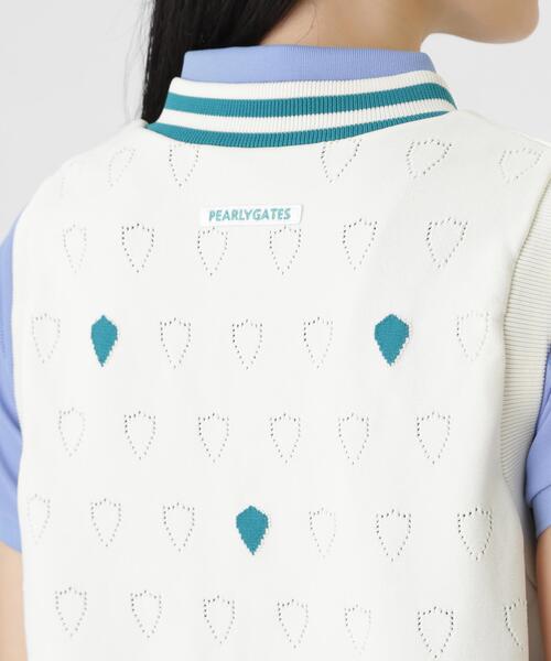 PEARLY GATES（パーリーゲイツ）の「【PEARLY GATES】リバーシブルVネックニットベスト ＜エンブレム総柄＞ (WOMENS)（ベスト・レディース・ホワイト系その他・LARGE/MEDIUM/SMALL）」の12枚目の写真
