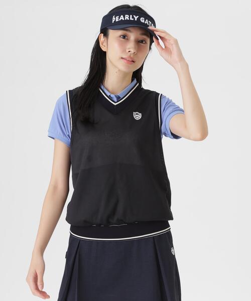 PEARLY GATES（パーリーゲイツ）の「【PEARLY GATES】リバーシブルVネックニットベスト ＜エンブレム総柄＞ (WOMENS)（ベスト・レディース・ホワイト系その他・LARGE/MEDIUM/SMALL）」の13枚目の写真
