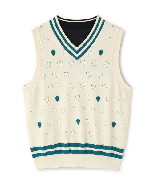 PEARLY GATES（パーリーゲイツ）の「【PEARLY GATES】リバーシブルVネックニットベスト ＜エンブレム総柄＞ (WOMENS)（ベスト・レディース・ホワイト系その他・LARGE/MEDIUM/SMALL）」の18枚目の写真