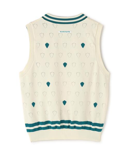 PEARLY GATES（パーリーゲイツ）の「【PEARLY GATES】リバーシブルVネックニットベスト ＜エンブレム総柄＞ (WOMENS)（ベスト・レディース・ホワイト系その他・LARGE/MEDIUM/SMALL）」の19枚目の写真