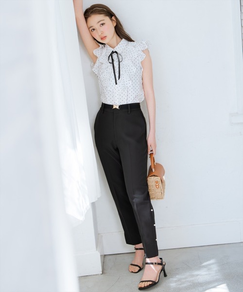 WILLSELECTION(ウィルセレクション)の「ラッフルフリルノースリーブブラウス(シャツ/ブラウス・レディース・ピンク/ホワイト系その他/ブラック系その他・FREE)」の18枚目の写真