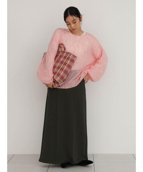 FIKA.(フィーカ)の「Mohair blend low gauge knit(ニット/セーター・レディース・グレー/ピンク系その他2/ホワイト系・MEDIUM)」の11枚目の写真