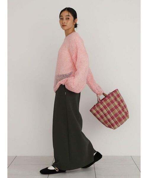 FIKA.(フィーカ)の「Mohair blend low gauge knit(ニット/セーター・レディース・グレー/ピンク系その他2/ホワイト系・MEDIUM)」の12枚目の写真