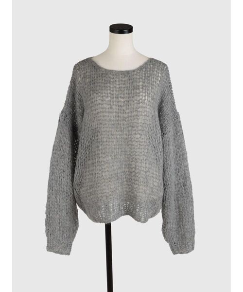 FIKA.(フィーカ)の「Mohair blend low gauge knit(ニット/セーター・レディース・グレー/ピンク系その他2/ホワイト系・MEDIUM)」の22枚目の写真