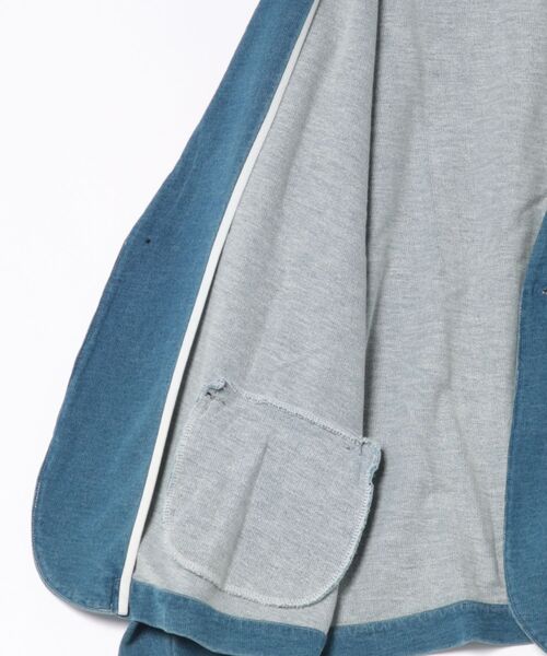 ADPOSION（アドポーション）の「Indigo Sweat No Collar Jacket（その他アウター・メンズ・ダークネイビー/ネイビー・LARGE/SMALL/MEDIUM）」の4枚目の写真