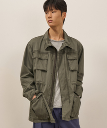 WASHED コットンフィールドジャケット (KHAKI GRAY)