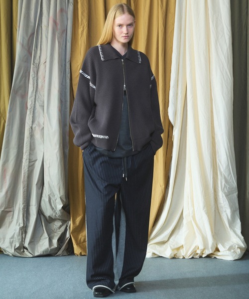 MAISON SPECIAL(メゾンスペシャル)の「《UNISEX》異素材ドッキングプライムワイドスウェットパンツ/Mixed Materials Docking Prime-Wide Sweatpants【MAISON SPECIAL/メゾンスペシャル】(スウェットパンツ・メンズ・ネイビー/ブラック・0/2/1)」の6枚目の写真