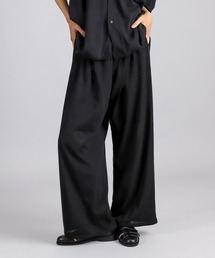 ATON（エイトン）の「ATON / エイトン：【レディース】HIGH TWIST COTTON WIDE EASY PANTS：PRAGLM0310[DEA]（スラックス）」