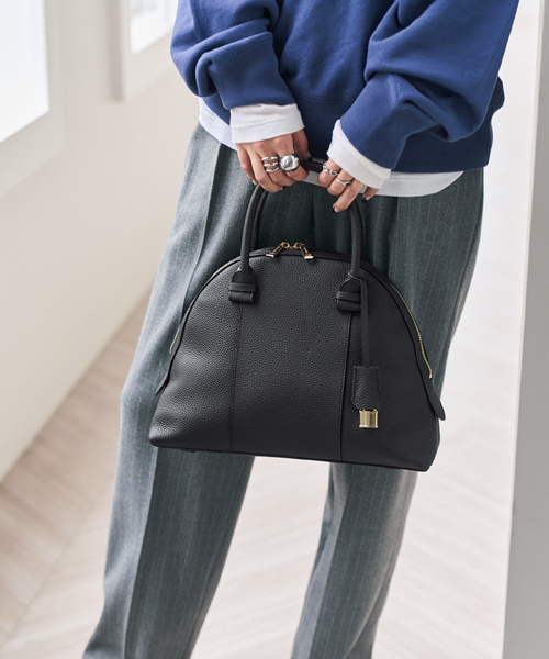Spick & Span(スピックアンドスパン)の「Maison de Z/ メゾン ド ゼット レザーBAG(ボストンバッグ・レディース・ブラック/キャメル・FREE)」の4枚目の写真