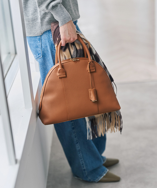 Spick & Span(スピックアンドスパン)の「Maison de Z/ メゾン ド ゼット レザーBAG(ボストンバッグ・レディース・ブラック/キャメル・FREE)」の5枚目の写真