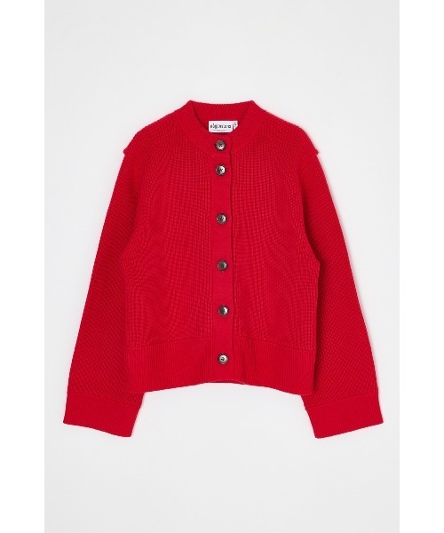 nagonstans(ナゴンスタンス)の「elbow patch cardigan(カーディガン/ボレロ・レディース・ライトベージュ/レッド/ダークネイビー・MEDIUM)」の3枚目の写真