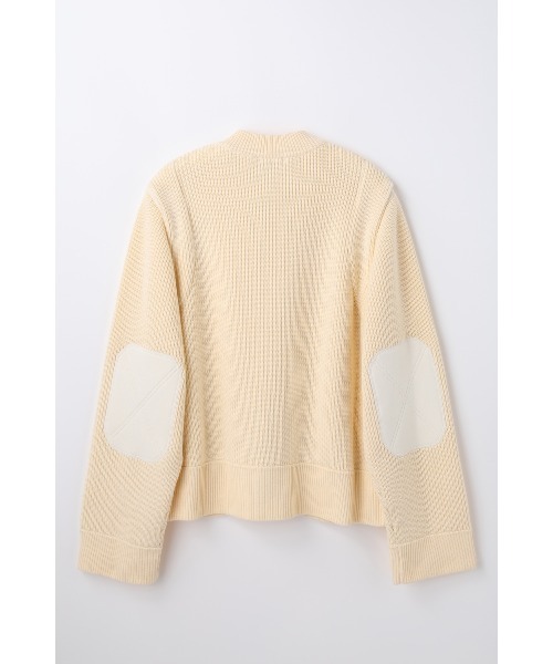 nagonstans(ナゴンスタンス)の「elbow patch cardigan(カーディガン/ボレロ・レディース・ライトベージュ/レッド/ダークネイビー・MEDIUM)」の5枚目の写真