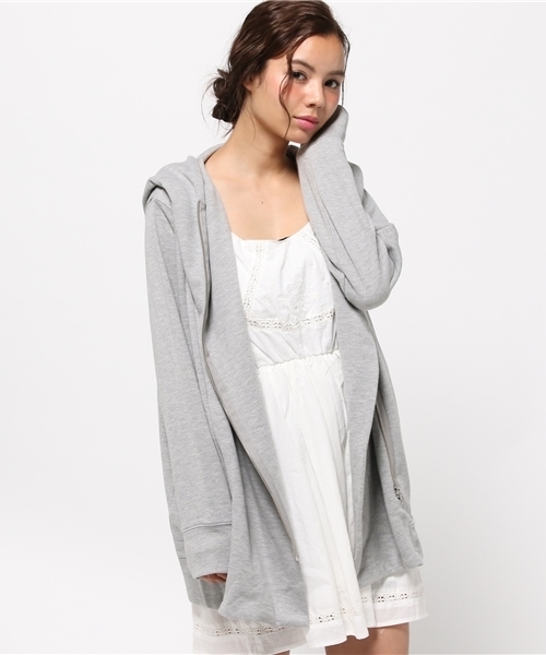 RODEO CROWNS WIDE BOWL（ロデオクラウンズワイドボウル）の「PEEL ZIPパーカー（パーカー・レディース・トップグレー/ホワイト系その他/ネイビー・MEDIUM/SMALL）」の10枚目の写真