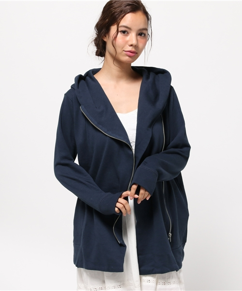 RODEO CROWNS WIDE BOWL（ロデオクラウンズワイドボウル）の「PEEL ZIPパーカー（パーカー・レディース・トップグレー/ホワイト系その他/ネイビー・MEDIUM/SMALL）」の4枚目の写真