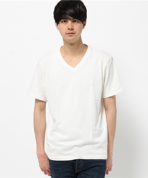 WEGO(ウィゴー)の「WEGO/リヨセル混Vネックカットソー(Tシャツ/カットソー・メンズ・ブラック/ロイヤルブルー/ホワイト/杢グレー・SMALL/LARGE/MEDIUM)」の12枚目の写真