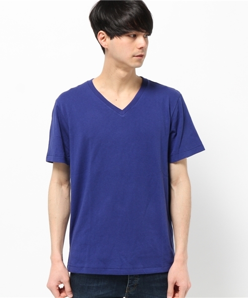 WEGO(ウィゴー)の「WEGO/リヨセル混Vネックカットソー(Tシャツ/カットソー・メンズ・ブラック/ロイヤルブルー/ホワイト/杢グレー・SMALL/LARGE/MEDIUM)」の15枚目の写真