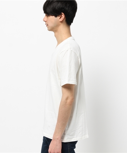WEGO(ウィゴー)の「WEGO/リヨセル混Vネックカットソー(Tシャツ/カットソー・メンズ・ブラック/ロイヤルブルー/ホワイト/杢グレー・SMALL/LARGE/MEDIUM)」の6枚目の写真