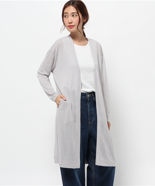 MOUSSY（マウジー）の「Hitwist Rayon L/CD（カーディガン/ボレロ・レディース・ライトグレー/クリアレッド/ブラック・FREE）」の8枚目の写真