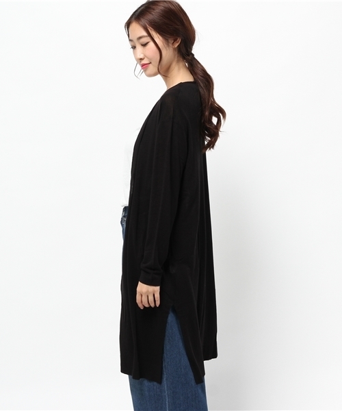 MOUSSY（マウジー）の「Hitwist Rayon L/CD（カーディガン/ボレロ・レディース・ライトグレー/クリアレッド/ブラック・FREE）」の5枚目の写真