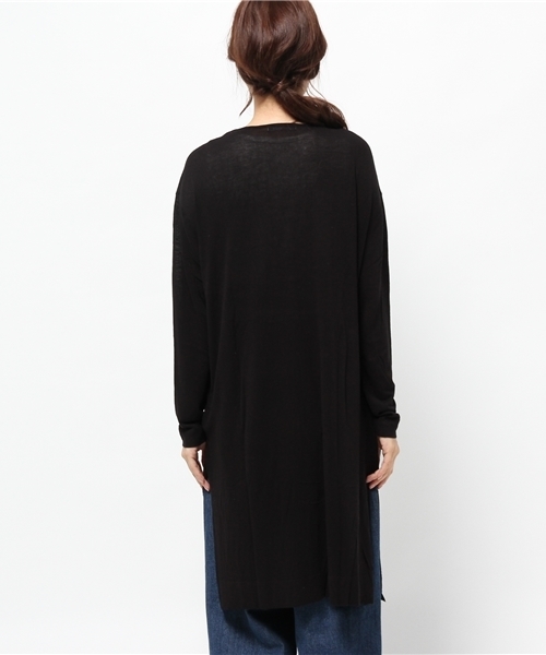 MOUSSY（マウジー）の「Hitwist Rayon L/CD（カーディガン/ボレロ・レディース・ライトグレー/クリアレッド/ブラック・FREE）」の6枚目の写真