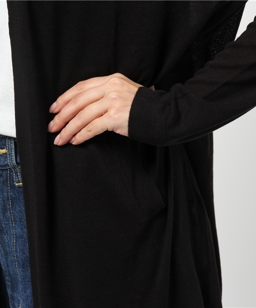 MOUSSY（マウジー）の「Hitwist Rayon L/CD（カーディガン/ボレロ・レディース・ライトグレー/クリアレッド/ブラック・FREE）」の11枚目の写真