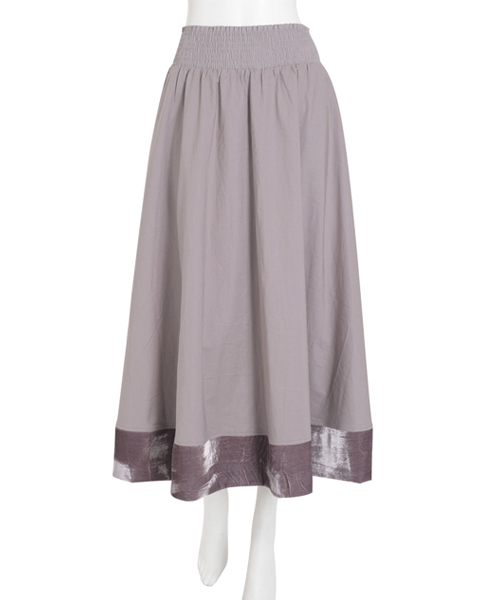 merry jenny（メリージェニー）の「ローンギャザースカート（スカート・レディース・グレー/ブラック・FREE）」の3枚目の写真