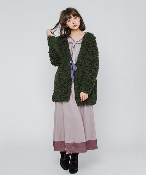 merry jenny（メリージェニー）の「ローンギャザースカート（スカート・レディース・グレー/ブラック・FREE）」の4枚目の写真