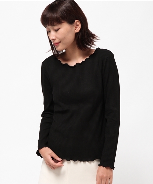 archives（アルシーヴ）の「ラウンド メローテレコトップス（Tシャツ/カットソー・レディース・オフホワイト/グレー/ベージュ/ブラック/ワイン/モカ・MEDIUM）」の15枚目の写真