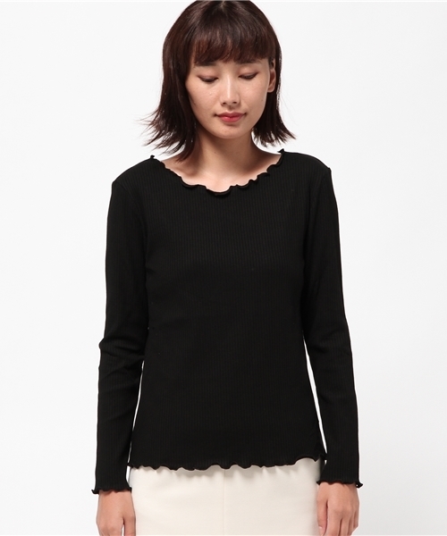 archives（アルシーヴ）の「ラウンド メローテレコトップス（Tシャツ/カットソー・レディース・オフホワイト/グレー/ベージュ/ブラック/ワイン/モカ・MEDIUM）」の7枚目の写真