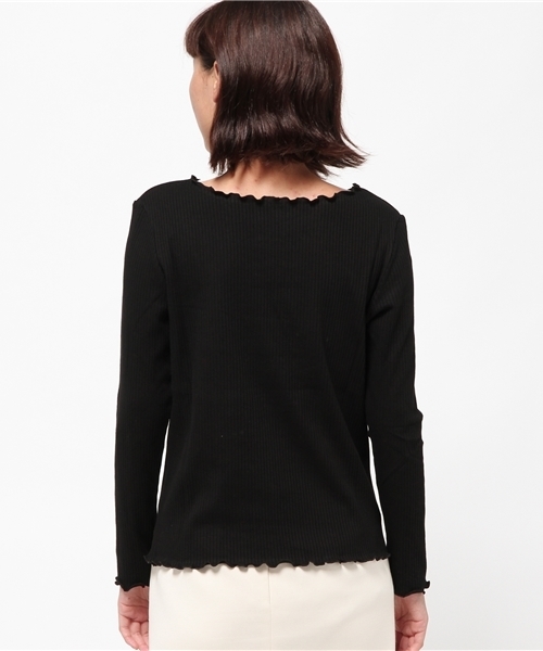 archives（アルシーヴ）の「ラウンド メローテレコトップス（Tシャツ/カットソー・レディース・オフホワイト/グレー/ベージュ/ブラック/ワイン/モカ・MEDIUM）」の9枚目の写真