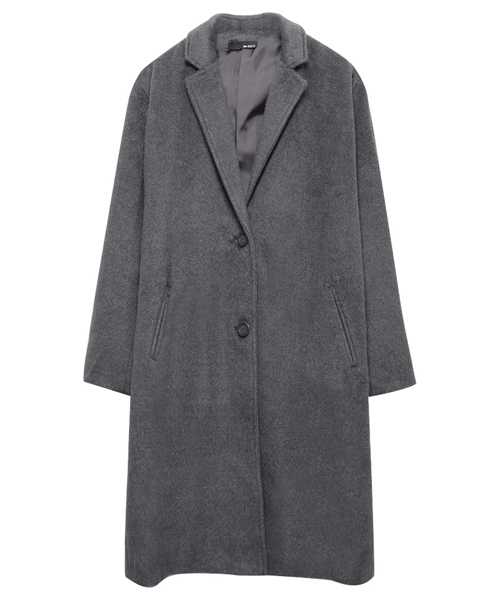 Re:EDIT（リエディ）の「[リエディ]テトロンシャギーチェスターコートアウター/コート（チェスターコート・レディース・グレー/チャコールグレー/ブラック/サックスブルー/ピンクベージュ/ベージュ/キャメル・MEDIUM/LARGE）」の2枚目の写真