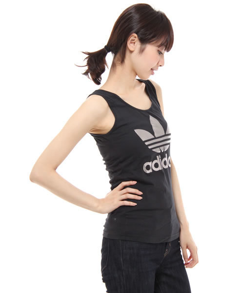 adidas Originals(アディダスオリジナルス)の「E MINI TRF TANK(タンクトップ・レディース・ホワイト/ブラック・SMALL/MEDIUM)」の3枚目の写真