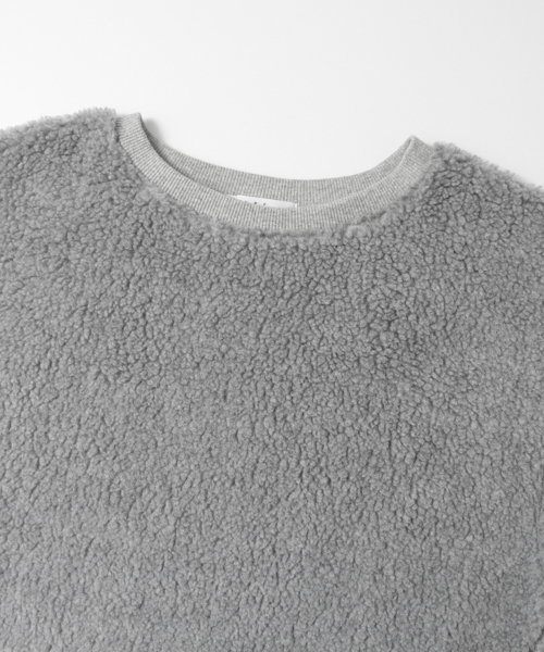 KBF（ケイビーエフ）の「KBF WEB限定 ボアチュニック（Tシャツ/カットソー・レディース・ベージュ系その他/ブラック/グレー・ONE）」の16枚目の写真