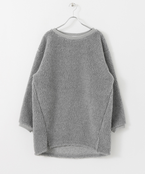 KBF（ケイビーエフ）の「KBF WEB限定 ボアチュニック（Tシャツ/カットソー・レディース・ベージュ系その他/ブラック/グレー・ONE）」の13枚目の写真