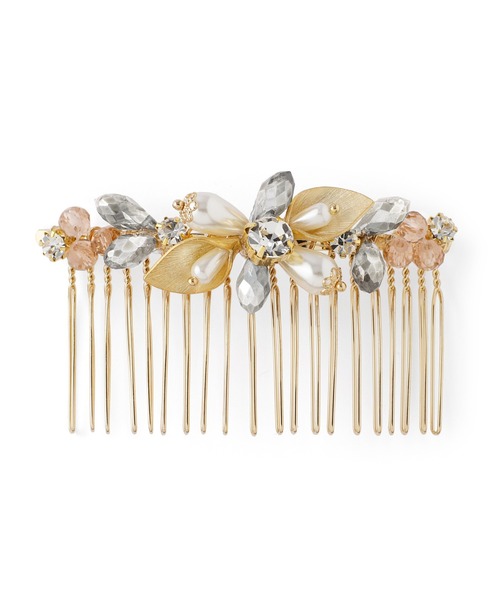 ANEMONE（アネモネ）の「カットビジューとパールのボタニカルラインコーム（その他ヘアアクセサリー・レディース・ゴールド/ホワイト・FREE）」の6枚目の写真