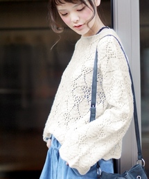 スカラロングスリーブニット