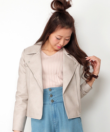 VENCEEXCHANGE | 合皮ライダースジャケット(ライダースジャケット)