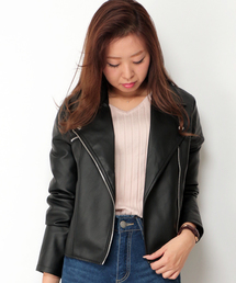 VENCEEXCHANGE | 合皮ライダースジャケット(ライダースジャケット)