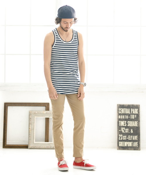 CAMBIO(カンビオ)の「mta307-ロングタンクトップ(タンクトップ・メンズ・ホワイト/ブラック/ブルー系その他/ブラック系その他/グレー/ブルー・S/L/M)」の14枚目の写真