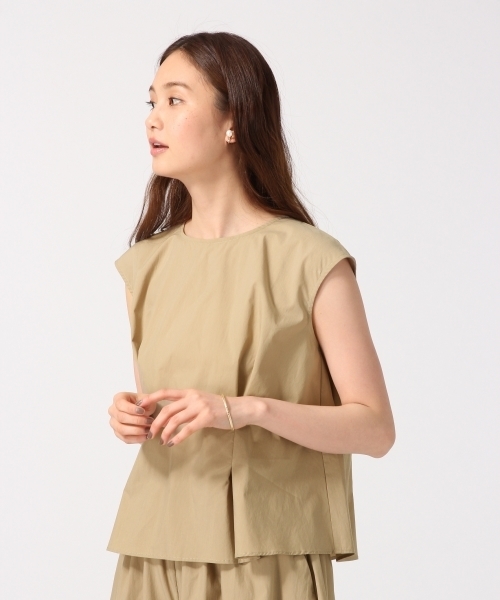 GLOBAL WORK（グローバルワーク）の「【吸水速乾】ビーチパジャマタックノースリーブ/738326（シャツ/ブラウス・レディース・ベージュ/カーキ/ネイビー/ブルー/ブルー系その他・MEDIUM/LARGE）」の2枚目の写真